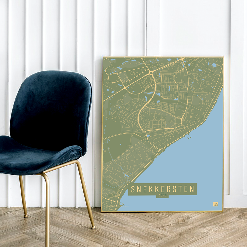 Snekkersten by plakat local poster
