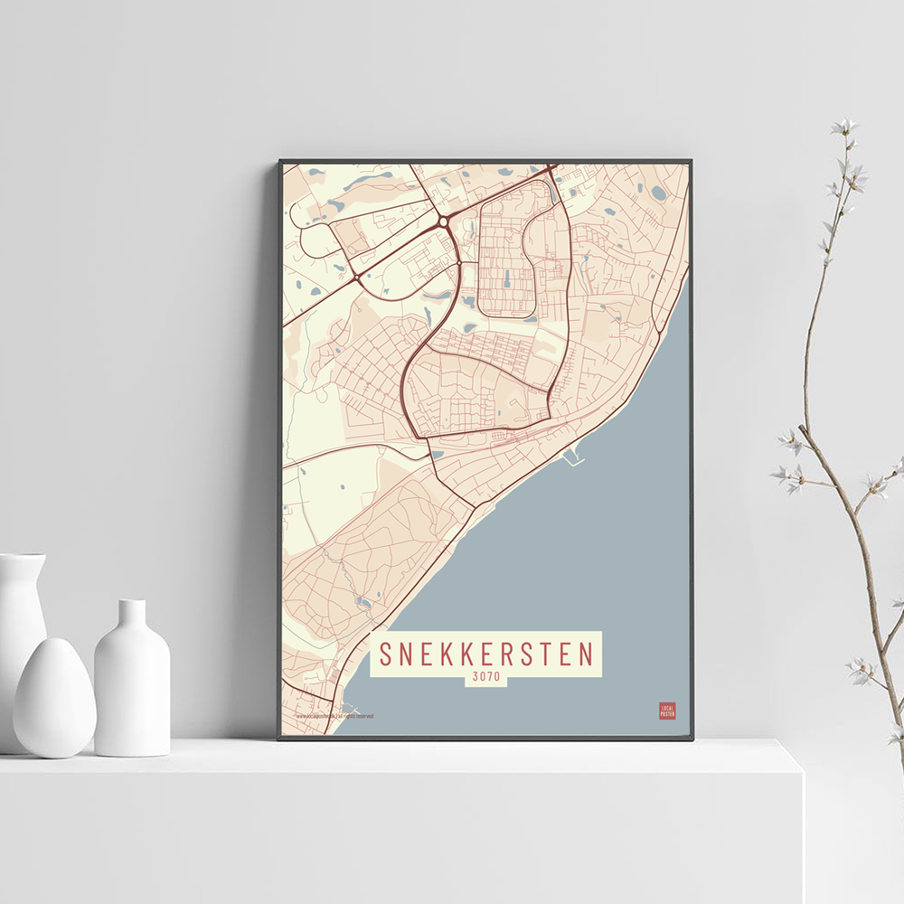 Snekkersten by plakat local poster