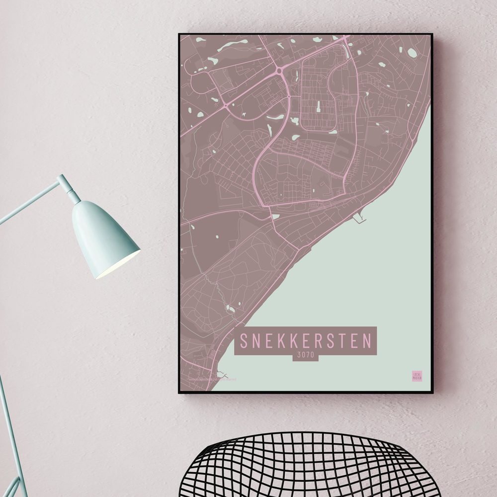 Snekkersten by plakat local poster