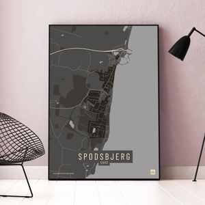 Spodsbjerg by plakat local poster